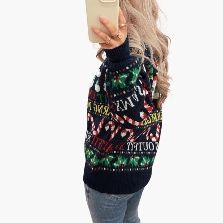 Weihnachtspullover für Damen mit nordischem Design