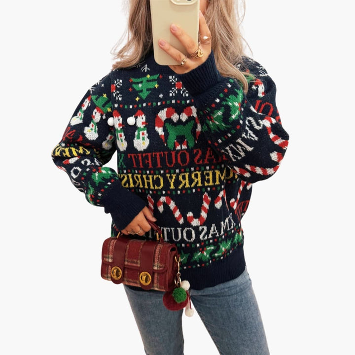 Weihnachtspullover für Damen mit nordischem Design