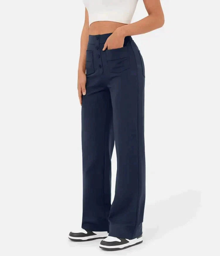 Brunhilde | Hoch taillierte elastische Freizeithose